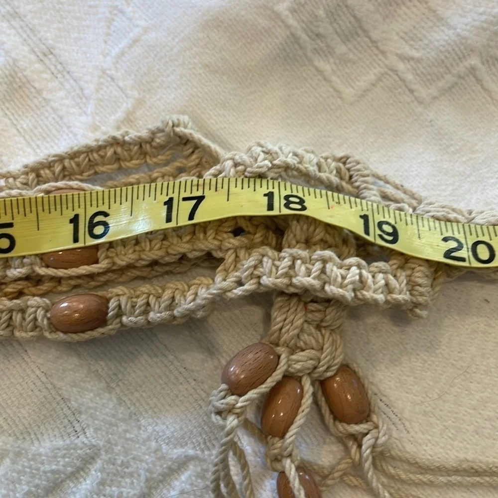 Boho Macramé Wooden Beaded Belt